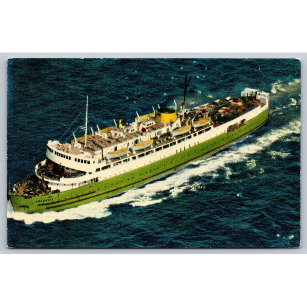 Vintage Postcard CNR Car Ferry Abegweit Borden PEI Cape Tormentine NB Canada